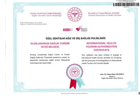 International Health Tourism Authorisation Certificate — Republic of Türkiye Ministry of Health